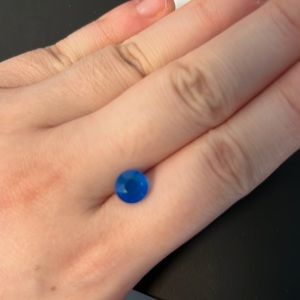Natural Neon Blue Apatite round 2.10ct